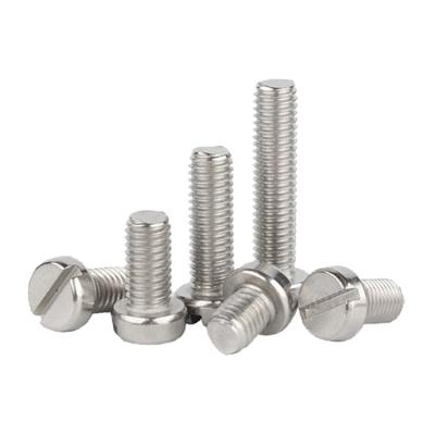 China Pan Head Stainless Steel SS304 Slotted Round Head Screw GB65 for sale