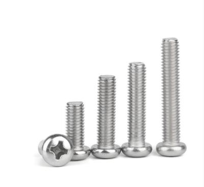 China Pan SS304 SS316 Stainless Steel / Round / Truss Steel / Brass Pan Head Screws Machine Screws for sale