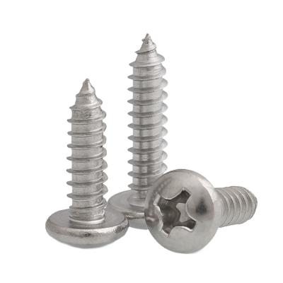 China Pan Factory Production And Wholesale 304 Stainless Steel Cross Spline DIN7981 Pan Head Self Tapping Screws for sale