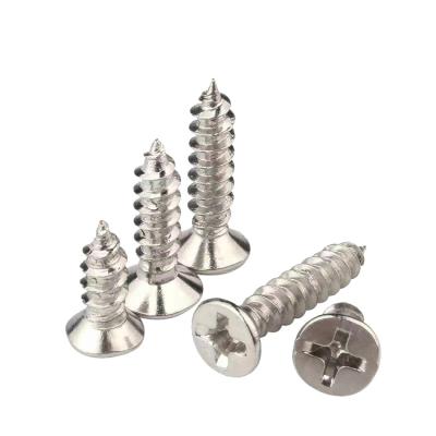 China Practical Maker Pan Flat Head Tapping Screw Crossed Metal Screws , Galvanized for sale