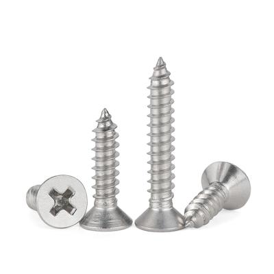 China Flat kinds zinc thread m5 inch OEM production covering countersunk head self tapping screw for wood for sale