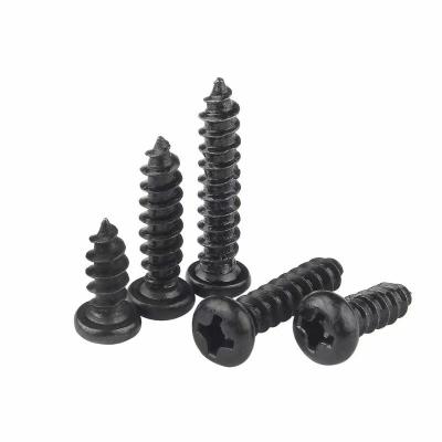 China Wooden Pan Black Oxide Carbon Steel Pan Head Cross Recessed Self Tapping Gypsum Board Chipboard Screw for sale