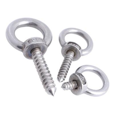 China With 304stainless steel ring lifting self tapping screw with self tapping type ring nail hook self-drilling sheep eye wood screw for sale