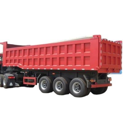 China Cheap truck trailer china 45 cubic meter axle 3 sand semi trailer truck with low price for sale