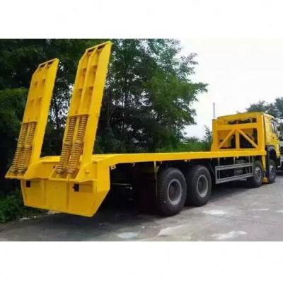 China Option: sino howo 6x4 cargo flatbed truck with ladder for construction machine loading for sale