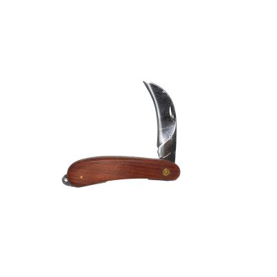 China Non-Changeable Wholesales high quality grafting and budding folding knife wooden handle stainless steel grafting knife for sale