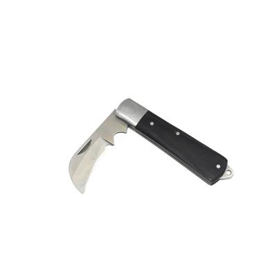 China Non-Changeable Professional Multi Functional 195MM Curved Stainless electricians Knife for sale