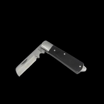 China Non-Changeable 205mm Stainless Steel Industrial Folding Electrician Knife With Straight blade for sale