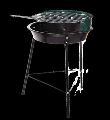 China Easily Assembled Round Adjustable Barbecue Grills Outdoor Oven Enamel Charcoal BBQ Grills With Double Wheel for sale