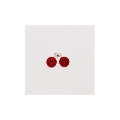 China FASHIONABLE personality set Diamond Full Diamond Festive Lovely face ear stud smile earrings for sale