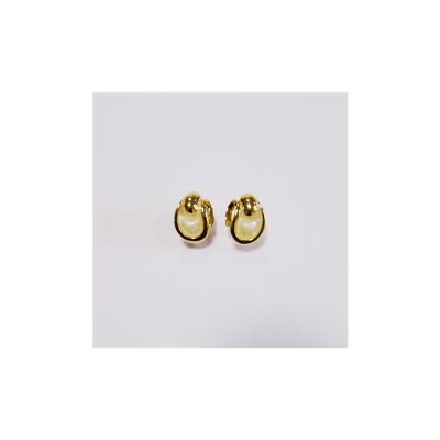 China Fashion TRENDY Design High Quality Thick Circle Shell Double Ring Earrings Smooth Earring For Women for sale