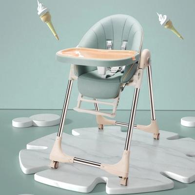 China Modern Foldable Baby Metal Baby Highchair Kids Feeding Chairs Baby Rushed Brand Seat for sale