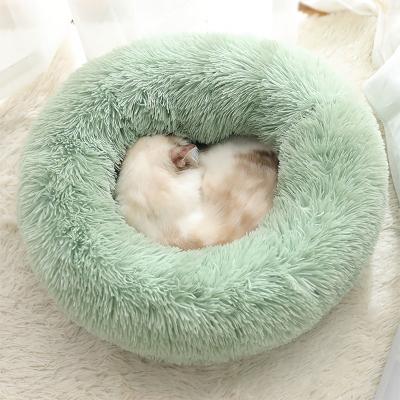 China Travel Amazon Wholesale Keep Warm In Winter Plush Around Teddy Puppy Felt Pet Bed Dog Nest for sale