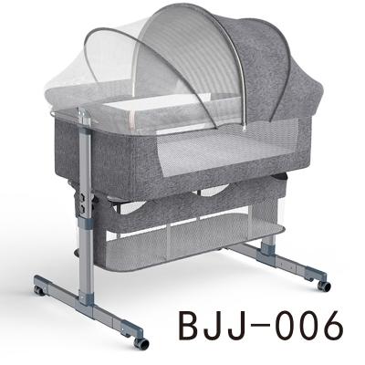 China EUROPEAN OEM ODM Metal Baby Hutch Folding Bedside Baby Cot Wholesale Swing Bed With EN Certificate for sale