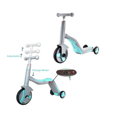 China Child Mini 3 Wheels Kid Kick Scooter 3 In 1 Ride A Bike With Music Speaker Seat for sale