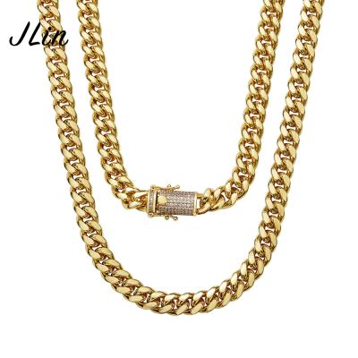 China Hip Hop Chunky Cuban Chain Micro Men Cuban Link Chain Necklace Stainless Steel Jewelry Hiphop Wholesale for sale