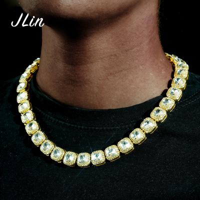 China Wholesale Hiphop Jewelry Cuban Link Chain Diamond Prong Cuban Link Chain Iced Out Necklace for sale