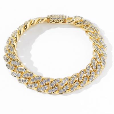 China Hiphop JL Jewelry 13mm 18k Gold Iced Out Mens Cuban Link Chain Necklace for sale