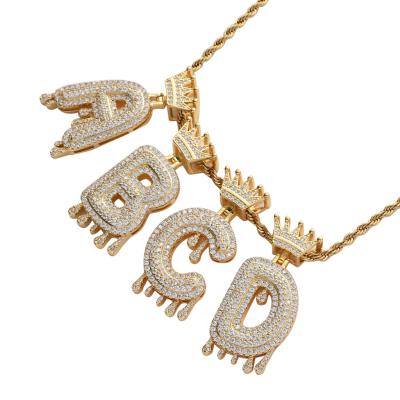 China Personalized Old English Hiphop Name Necklace 18k Gold Plated for sale