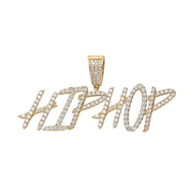 China Personalized Old English Hiphop Name Necklace 18k Gold Plated Men for sale