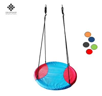 China Modern Top Quality Saucer Contrast Color Round Swing Chair In Dropship Best for sale