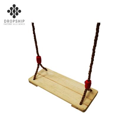 China Modern Custom Kids Products Single Seat Wooden Swing Garden Logo Dropship Sets for sale