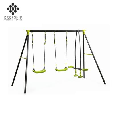 China Factory direct sale outdoor strong children china outdoor play set SN-011 use wooden&metal swing sets for sale