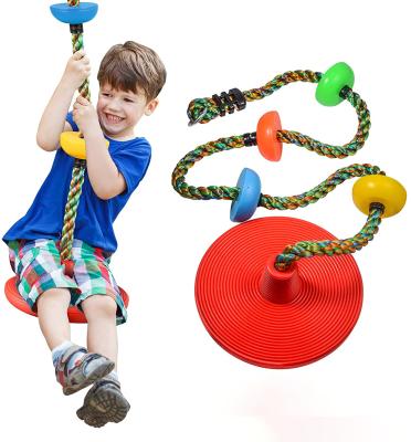 China Contemporary Wholesale Cheap Outdoor Children Plastic Disc Round Single Monkey Swing Kids Swing for sale