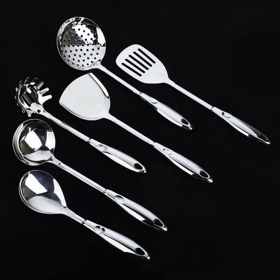 China Seven Piece Stainless Steel Viable Kitchenware Set New Creative Chinese Household Kitchenware Frying Rice Spoon Stir Shovel Gift for sale