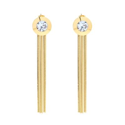 China CLASSIC Charming Earrings Macrame Chain Drop Earrings Shape Jewelry For Women Gold Earrings for sale