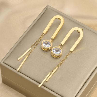 China CLASSIC Dangling Dangle Earrings For Women Rhinestone Wedding Prom Birthday Delicate Drop Earrings Long for sale