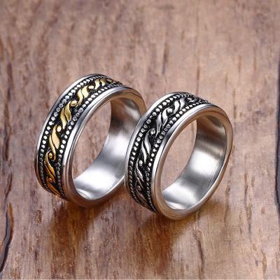 China FASHIONABLE Vintage Ring Top Quality Mens Rings 316L Stainless Steel Jewelry Rings for sale