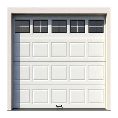 China Bargain Waterproof Security Steel Garage Overhead Proof Sectional Door With Small Windows for sale