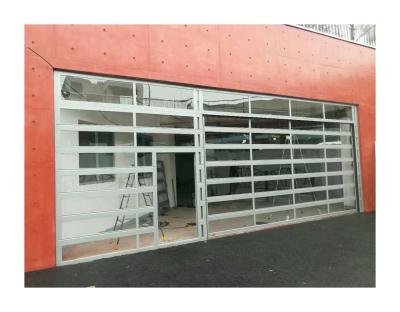 China Modern high quality transparent top hanging garage door low price sectional door for sale