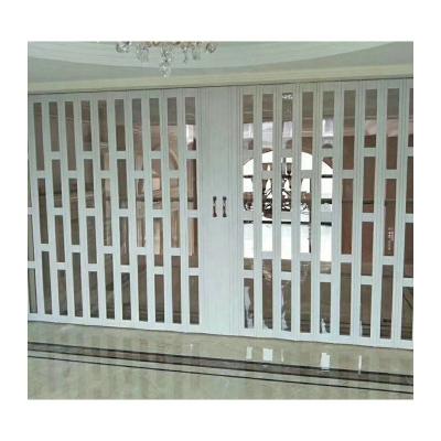 China Decoration High Security Damp Proof PVC Folding Accordion Door For Storage Room for sale