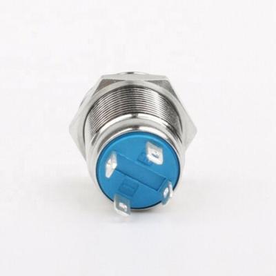 China 12mm Button 12V Stainless Steel Metal Push Button Switch Waterproof Momentary On/Off Momentary On/Off for sale