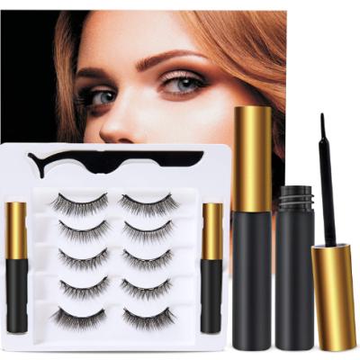 China Lightweight Wholesaler Magnetic Eyelashes and Custom Private Label Eyeliner Magnetic Eyelashes Package for sale