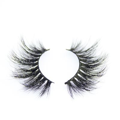 China #14 Crisscross Style 25mm Mink Lashes Long Length 5D Mink Lashes for sale