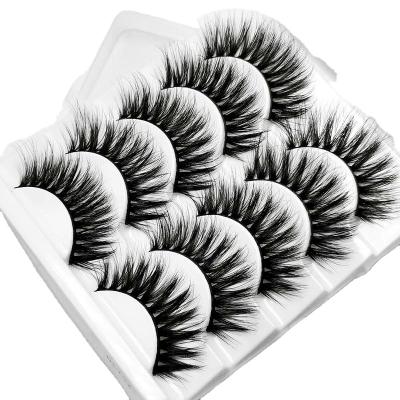 China Sensitive Eyelashes Seller Wholesale False Mink Lashes 5 Pairs False Eyelash Suppliers 3d Synthetic Silk Eyelash for sale