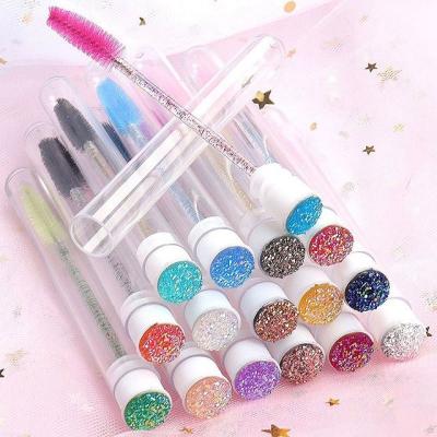 China Easy Bendable Disposable Plastic Makeup Mascara Brush Wands Eyelash Extension Brushes For Makeup With Plastic Tube Make Up Brushes for sale