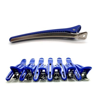 China Salon shop on wish beauty salon blue metal snap hair clip set for hair clips in sanitary 12pcs/bag for sale