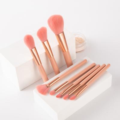 China Private Wholesale High Quality Silky Soft Vegan Brush Custom Logo Premium 8pcs Manufacturer Label Makeup Brush Set for sale