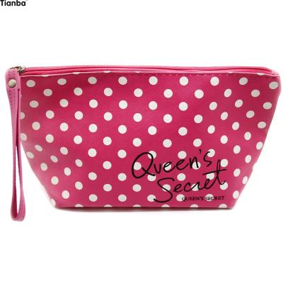 China Wholesale Durable Luxury Custom Made Makeup PU Leather Promotional Women's Modesty Cosmetic Bag With Zipper for sale