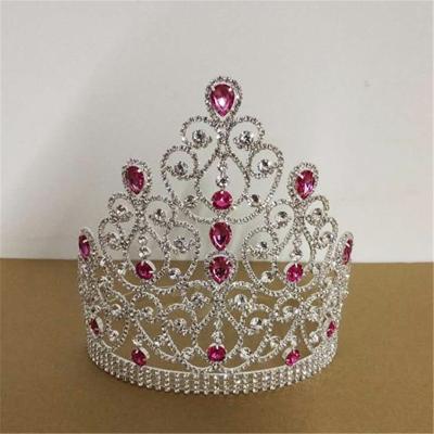 China Crystal Beauty Queen Large Tiaras Oriented Rhinestone Crowns Customized by Wholesale Pageant Large for sale