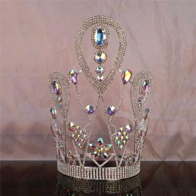 China Wholesale custom purple rhinestone Miss America Pageant Tiara ab pageant crown for sale