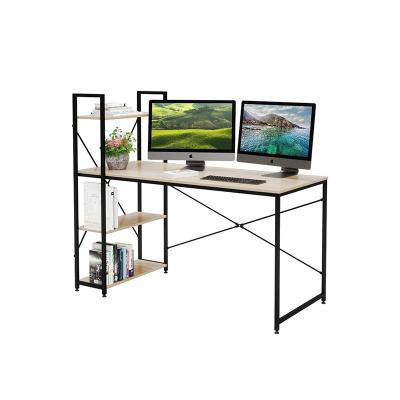 China (Height) Adjustable Home Office Writing Study Board 55 Inch Computer Desk With Storage Shelves for sale