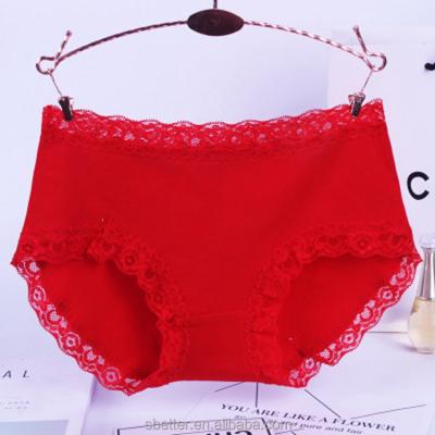 China Cotton Women Panties Ladies Anti-Static Briefs Fashion Young Girls Soft Patternlace Underwear for sale