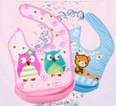 China Antibacterial Detachable Baby Bibs Waterproof Silicone Feeding Baby SalivaTowel Wholesale Newborn Cartoon Aprons Baby Bibs With Pocket for sale