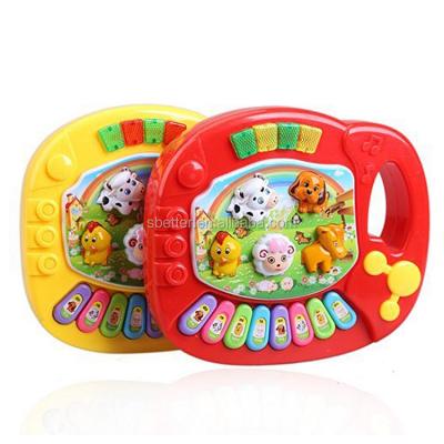 China 2020 HOT Musical Educational Piano Animal Children Baby Music Developmental Toy From The Farm for sale