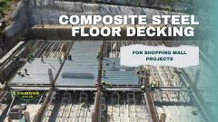 Papua New Guinea Shopping Center: Comflor 210 and Comflor 60 Floor Decking Supplied